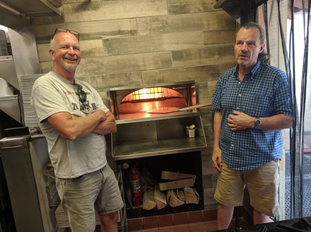 Pizzas are cooked in less than five minutes.