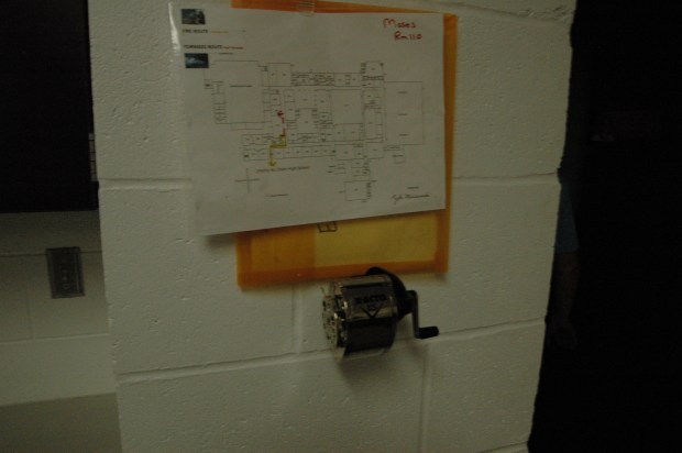 Occasionally we caught a glimpse of some technology that we recognized, such as this pencil sharpener.