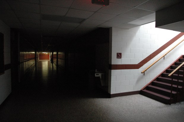 This was a hallway I recognized, where I entered the school just about every day of my high school career.
