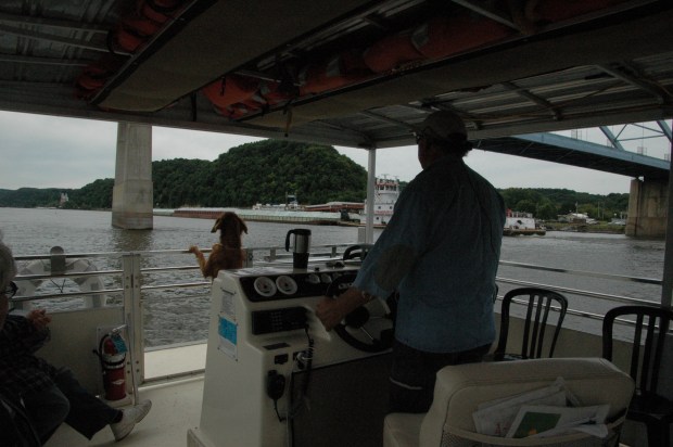 Our riverboat captain, Robert Vavra, was ably assisted by his first mate, who kept an eye out for other river traffic as well as flotsam and jetsam. 