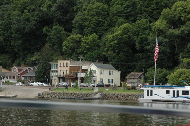 We also got the riverside view of MacGregor, Iowa, famous as the boyhood home of the Ringling Brothers.