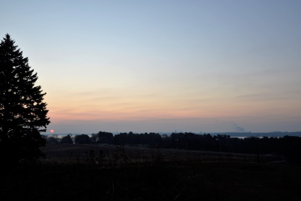 The other day I went for a walk on a prairie near Madison. But first I wanted to catch the sun coming up