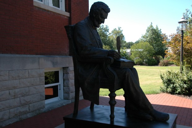 Another Lincoln statue outside the Missouri Civil War Museum at Jefferson Barracks.