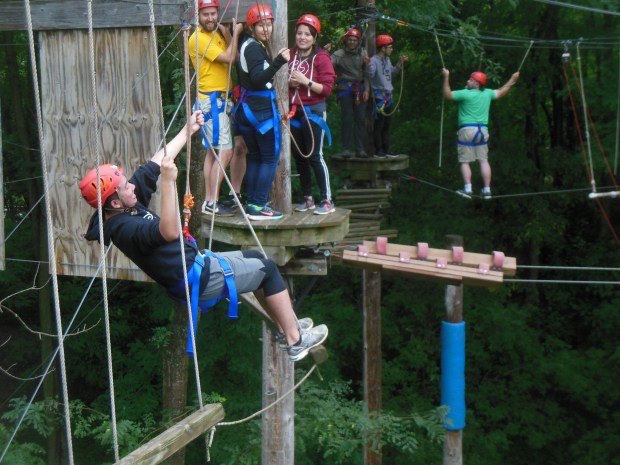 conquering the course.