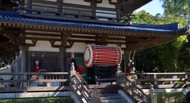 We came back later for a second performance, when they used the BIG DRUM.