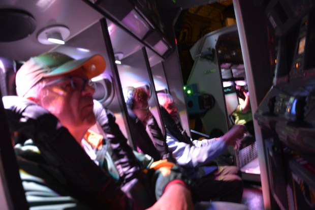 Soon we were buckled into our pods and ready to blast off.