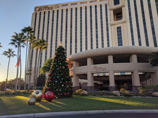at our hotel, they also were still in a Christmas mood.