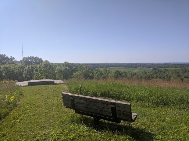 The southern end of the Verona trail segment ended near a nice overlook. 