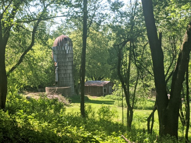 The trail also passed by some remnants of previous farm operations.