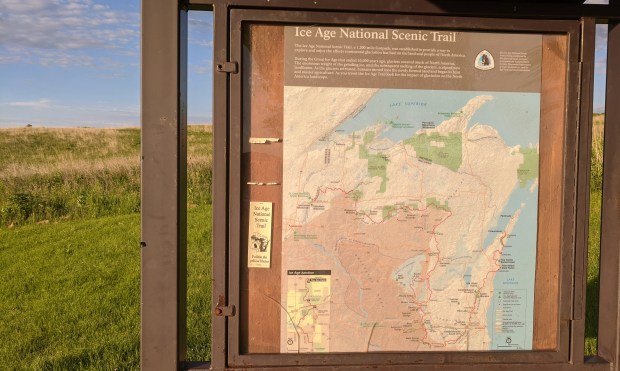 There's lots of good signage along the Ice Age National Scenic Trail. 