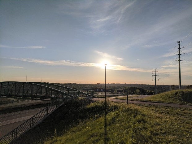 The Madison segment south end begins at a brand new pedestrian/bicycle bridge over McKee Road. 