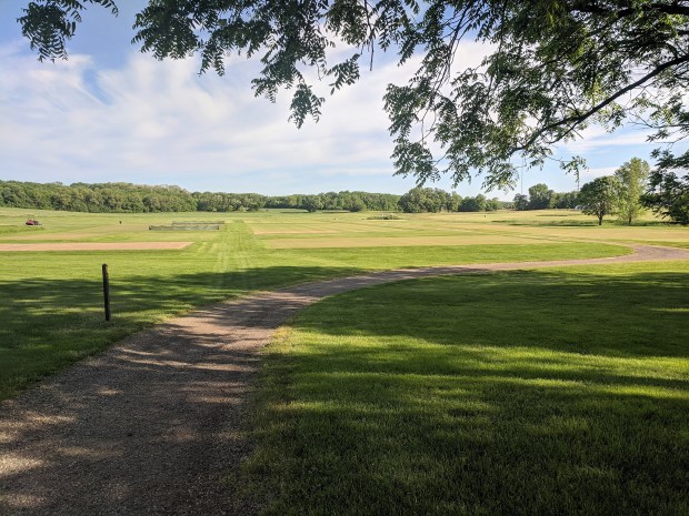 Looks like they're testing all kinds of different grass, including tennis grass court surfaces.Looks like they're testing all kinds of different grass, including tennis grass court surfaces.