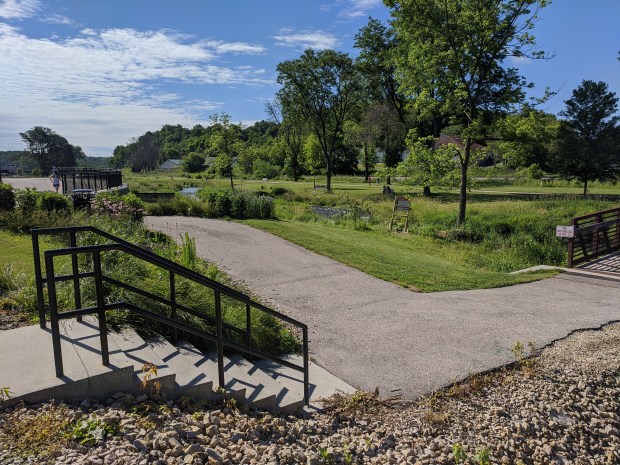 The trail also went along Black Earth Creek inside the village of Cross Plains. 