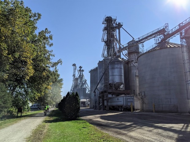 The massive feed mill at Lake Mills