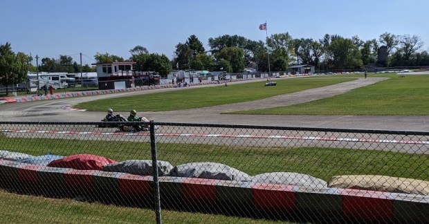 The Badger Kart Club track is right next to the trail,
