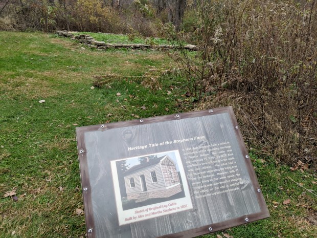 We then arrived at a secluded glen which contained the history of the farmsteads which were formerly located at this site.