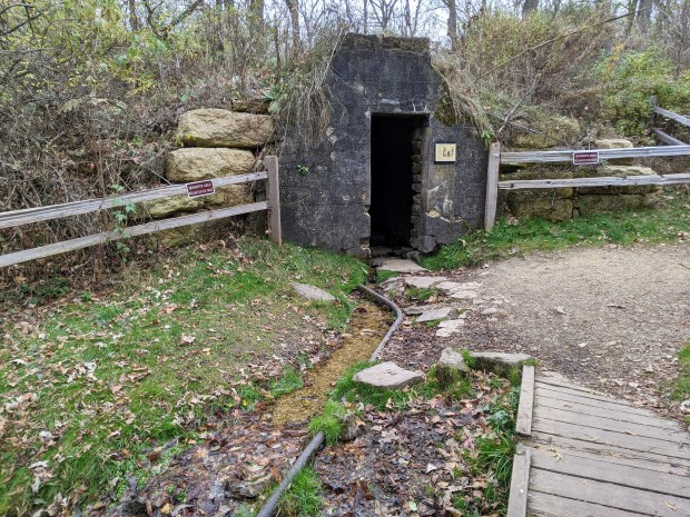 And nearby, much like the farm that I grew up on, there was a spring house.
