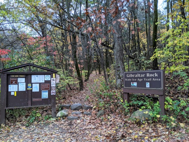Gibralter Rock is part of the Ice Age Trail, just north of Lodi in Columbia County.