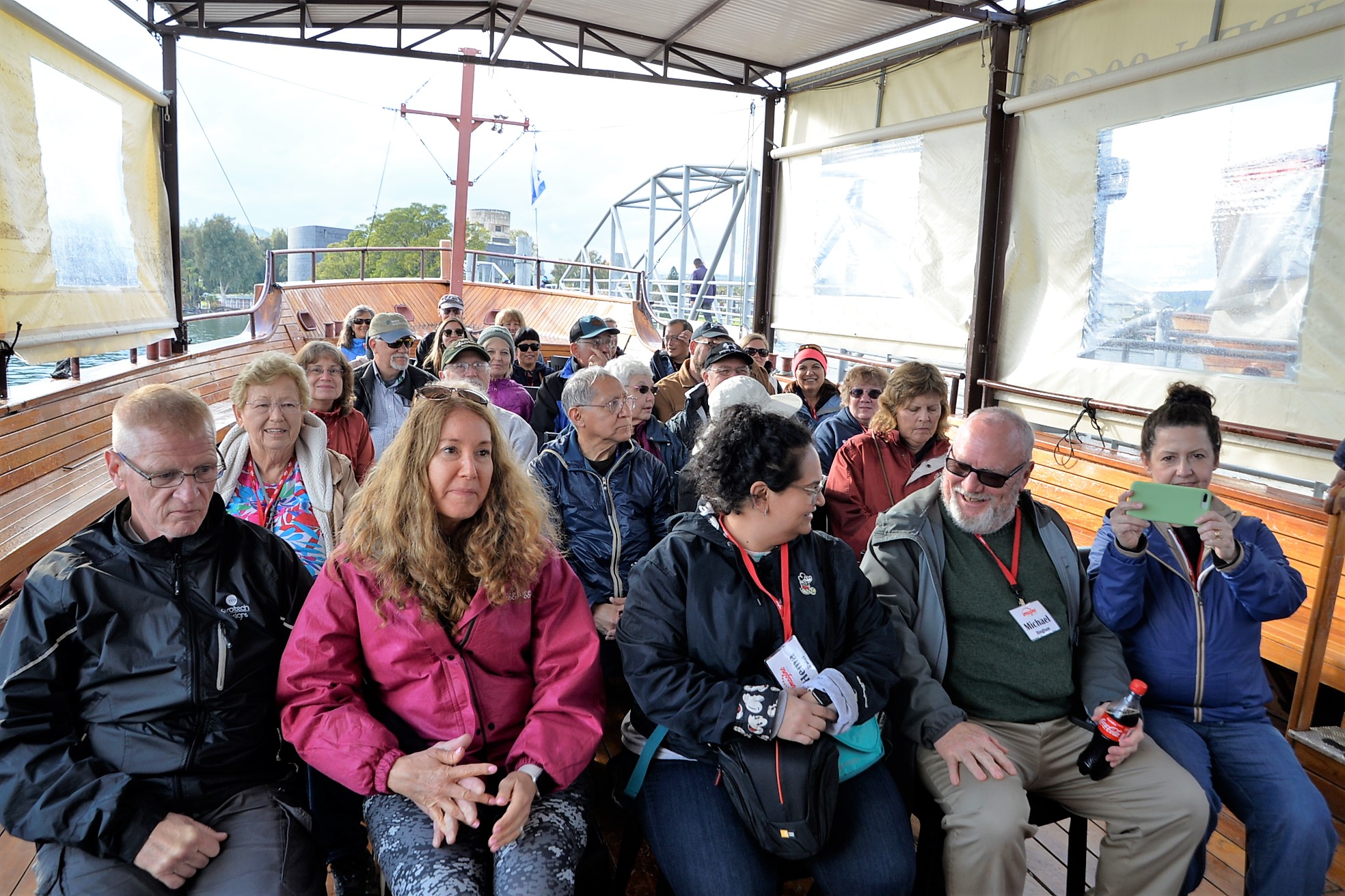 And we hopped on a boat for a ride on the Sea of Galilee.