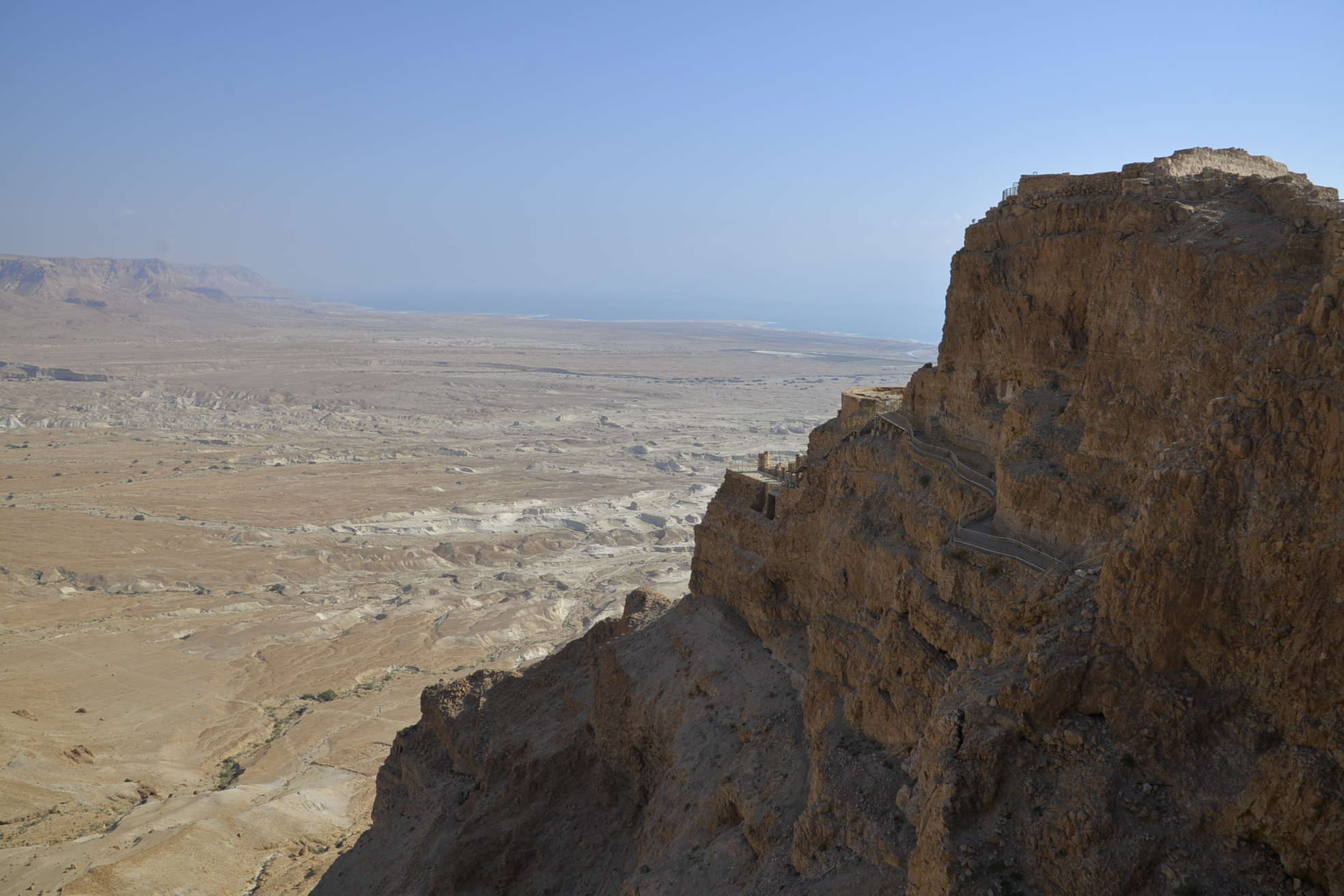 My goal for this visit was to go to Herod's northern palace, draped over the side of the north facing cliff.