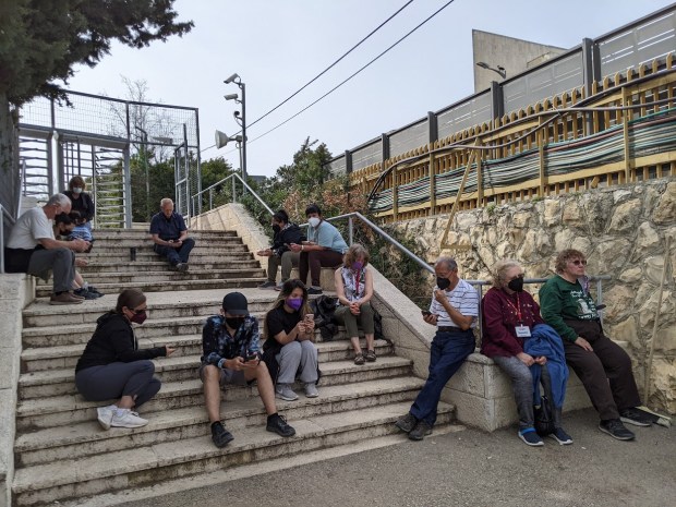 We were on our way to the one place in Jerusalem where we could get an immediate COVID test.