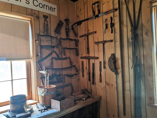 With wood working tools like these.