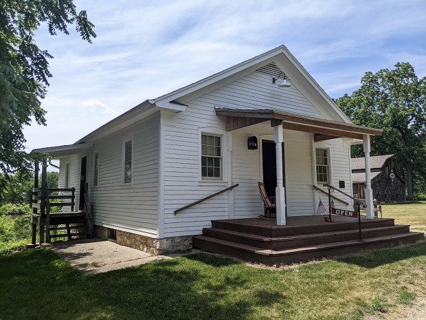 Down a gravel path, past the barn, is the Cooperage Museum. The building served as the home of the Beckman family for many years.