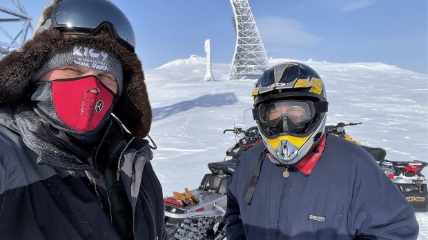 Atop Anvil Mountain: "Four towering structures... the last remaining tropospheric antennas from the White Alice Communications (WACs) system, installed by the U.S. military in the mid-1950s."