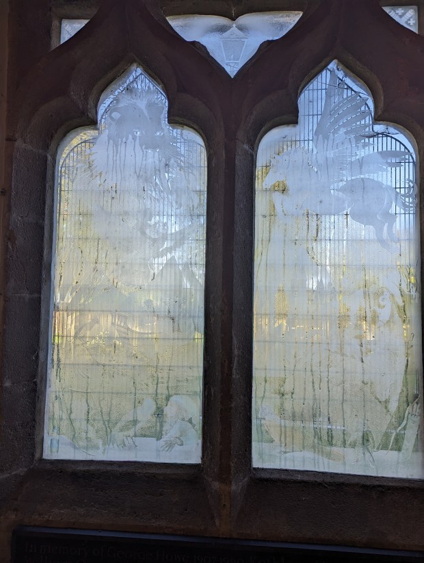 The church's Narnia Window, in memory of The Narnia Tales.