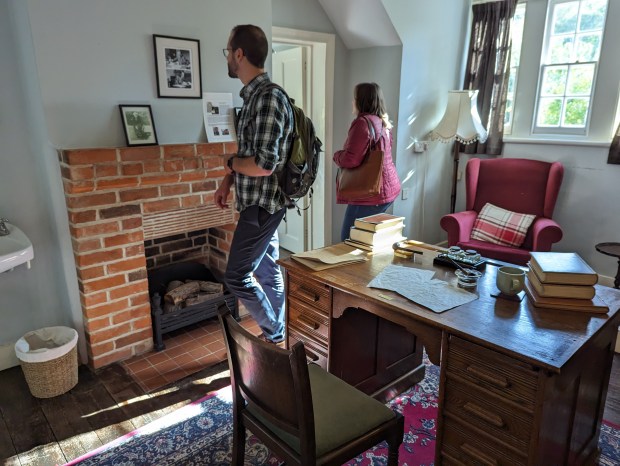 On the second floor, the study of C.S. Lewis.