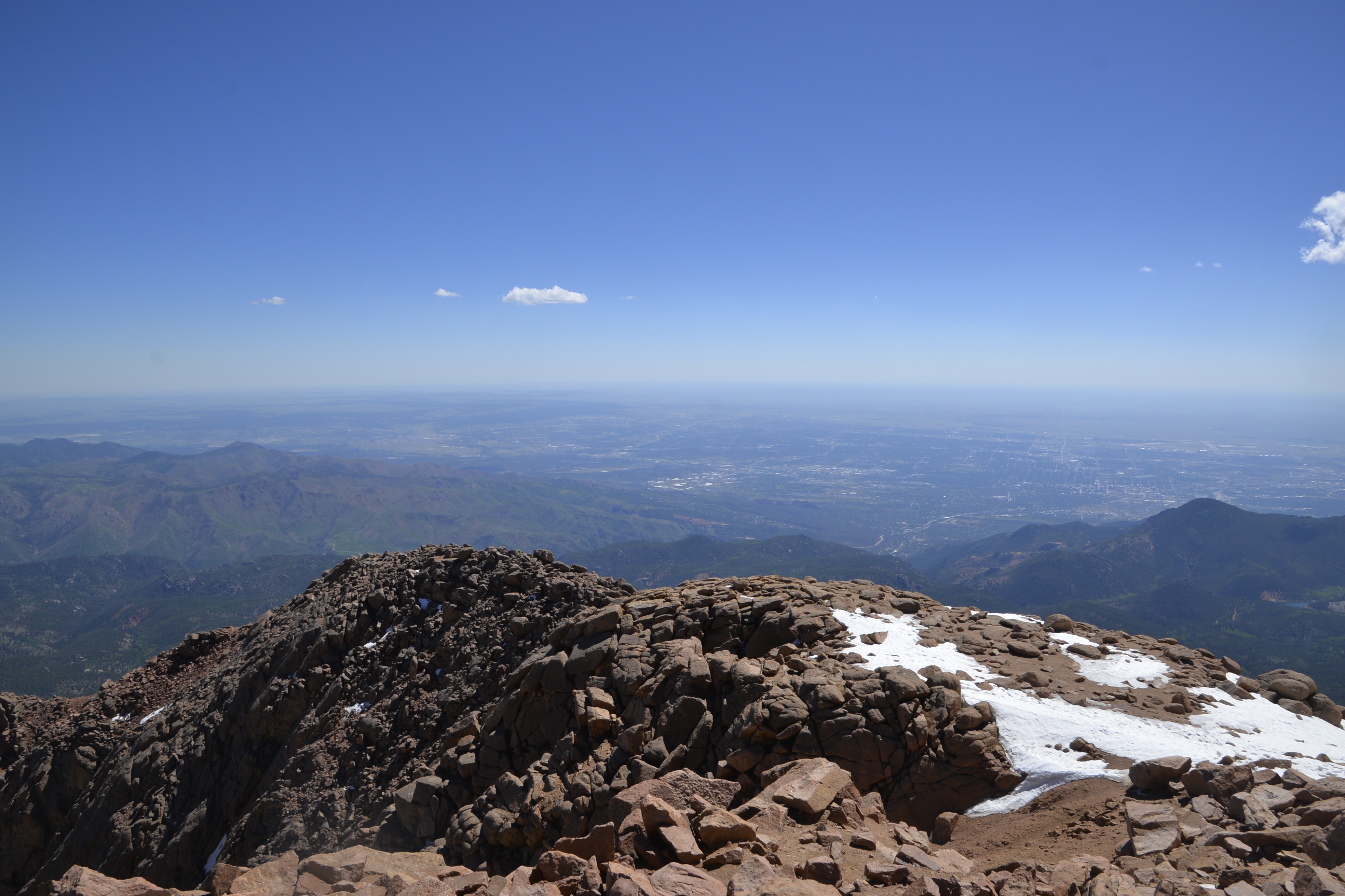 You can see a long ways. On a clearer day, even further.