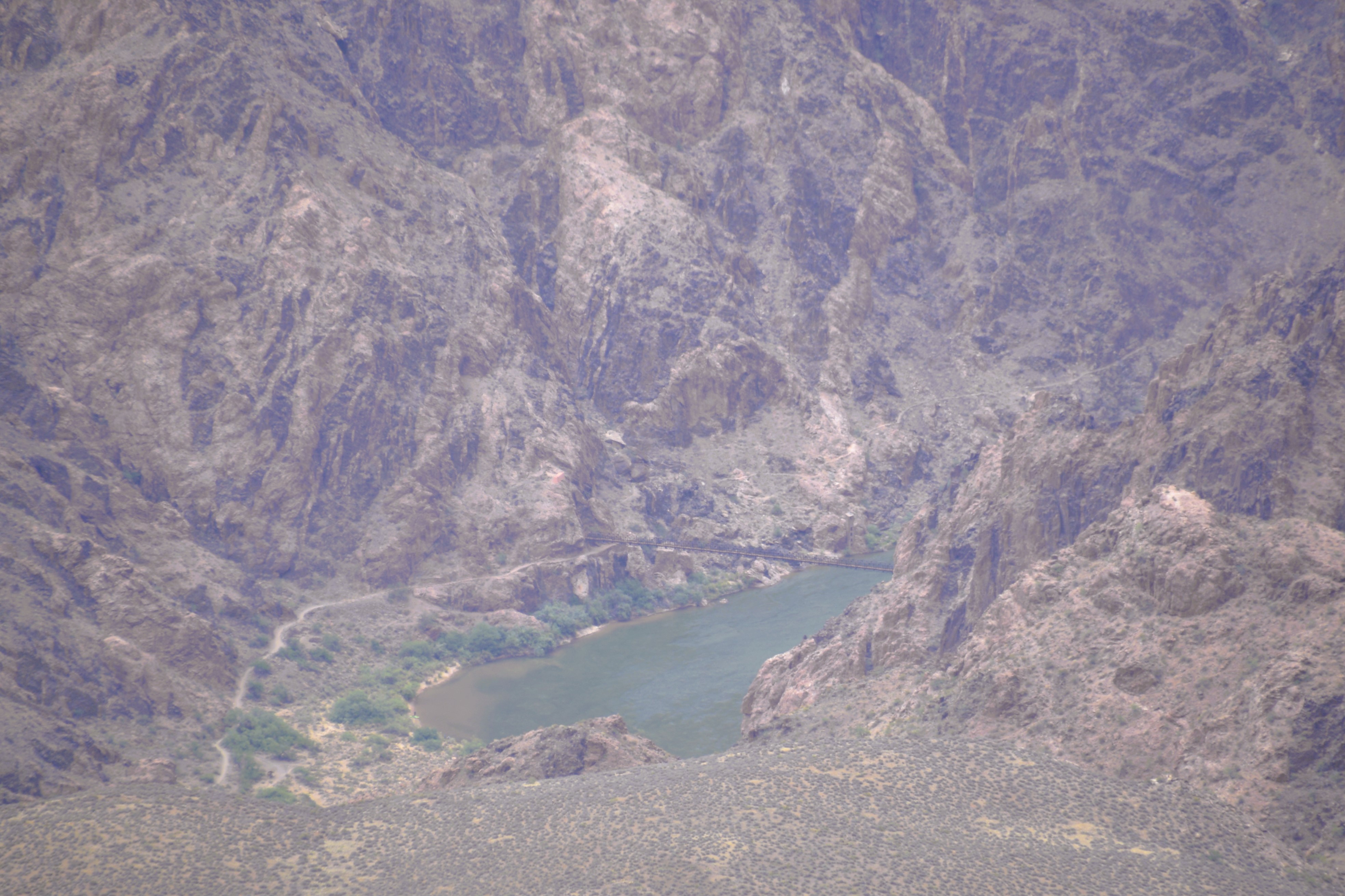 Occasionally there were glimpses of the Colorado River, miles below.