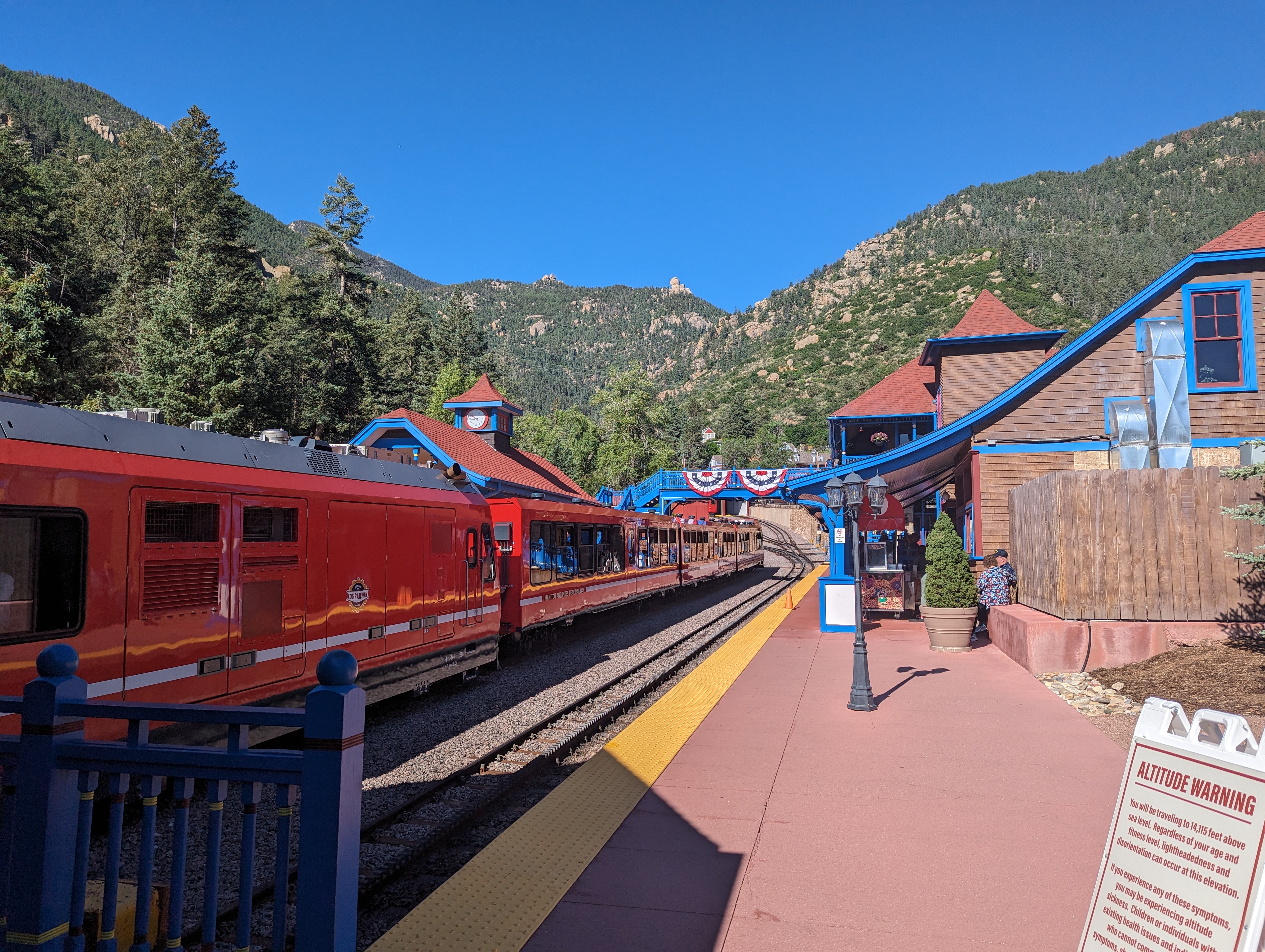 There are several ways to get to the peak of Pikes Peak. I took the tram.