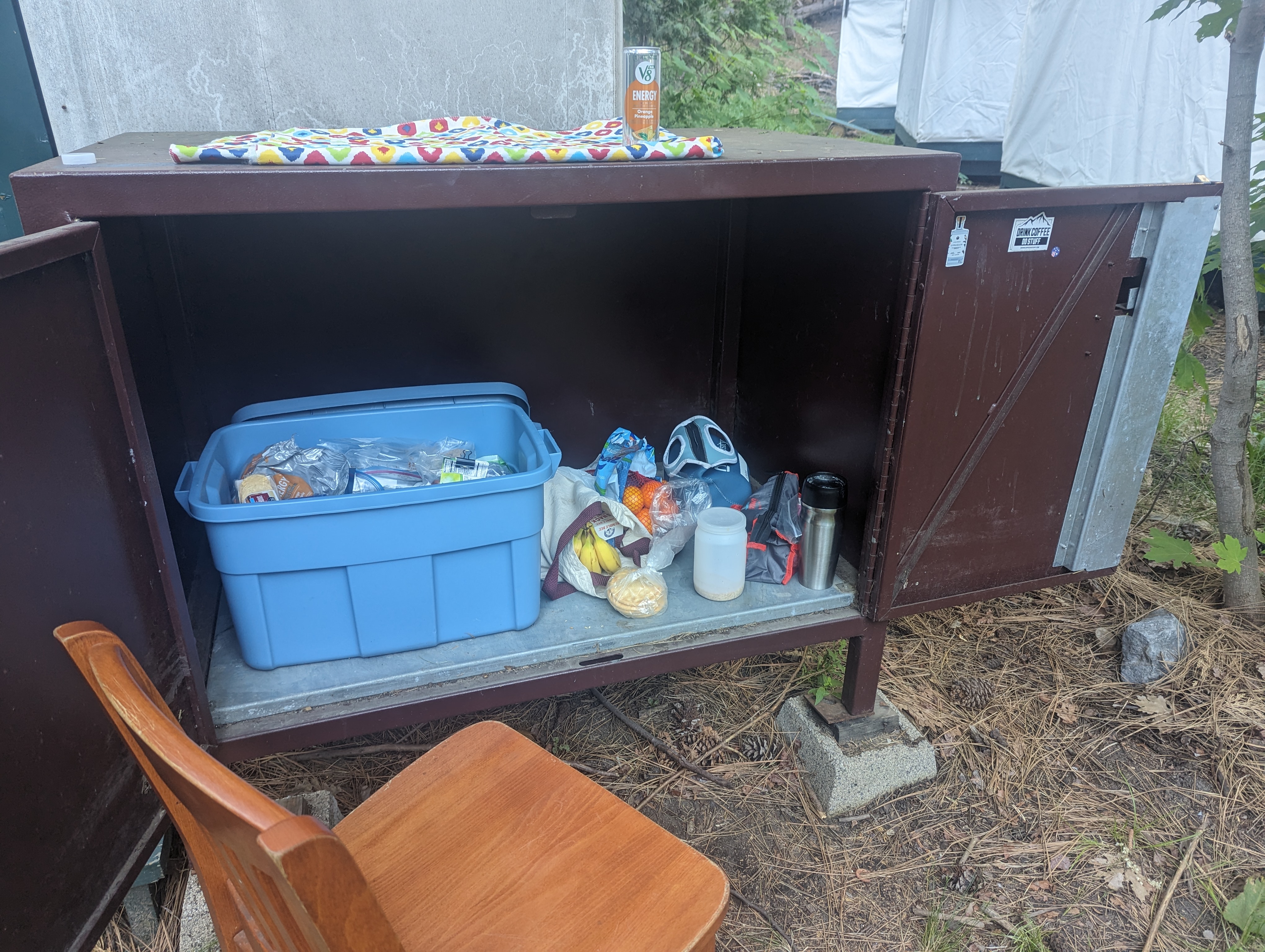 Here's my breakfast at the bear box.